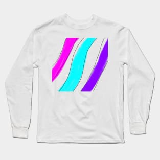 Colorful watercolor abstract art design Long Sleeve T-Shirt